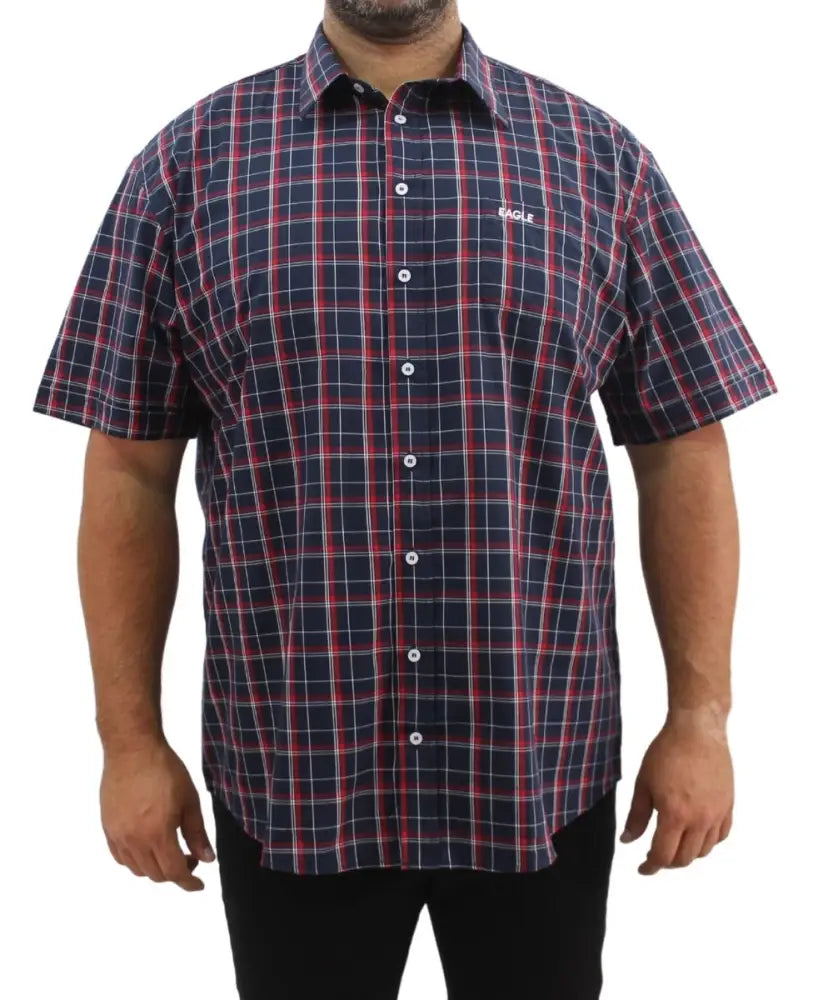Mens Short Sleeve Check Shirt | R479.90 | Eagle Clothing | Plus Size | Big & Tall
