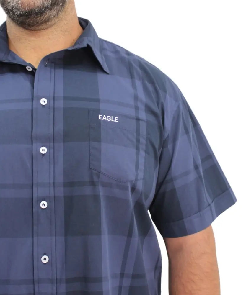 Mens Short Sleeve Check Shirt | Eagle Clothing | Plus Size | Big & Tall