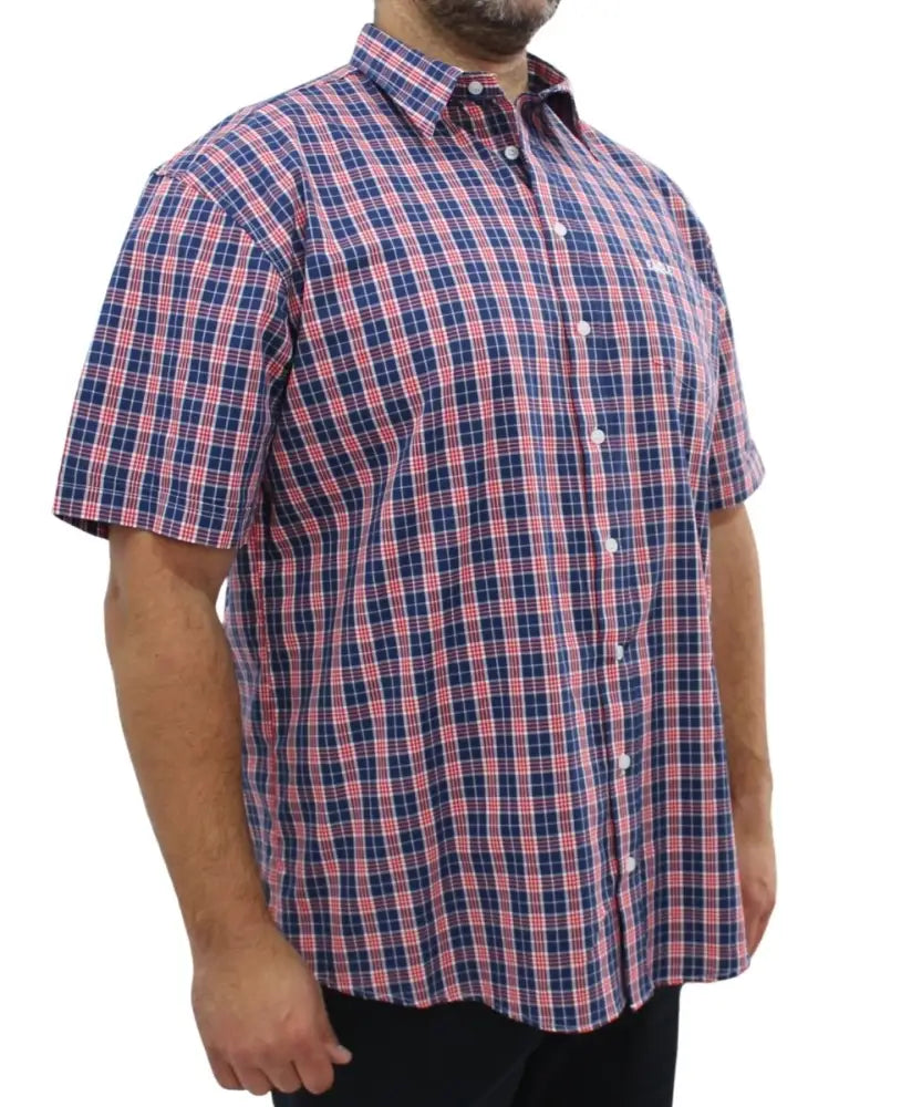 Mens Short Sleeve Check Shirt | Eagle Clothing | Plus Size | Big & Tall