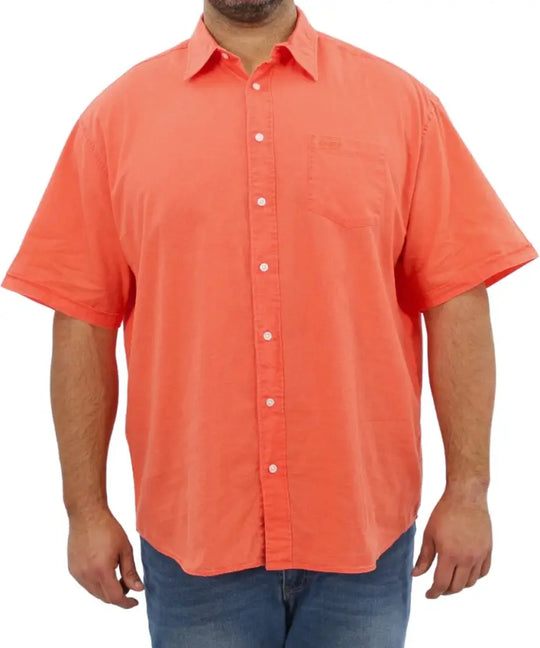Mens Short Sleeve Linen Shirt