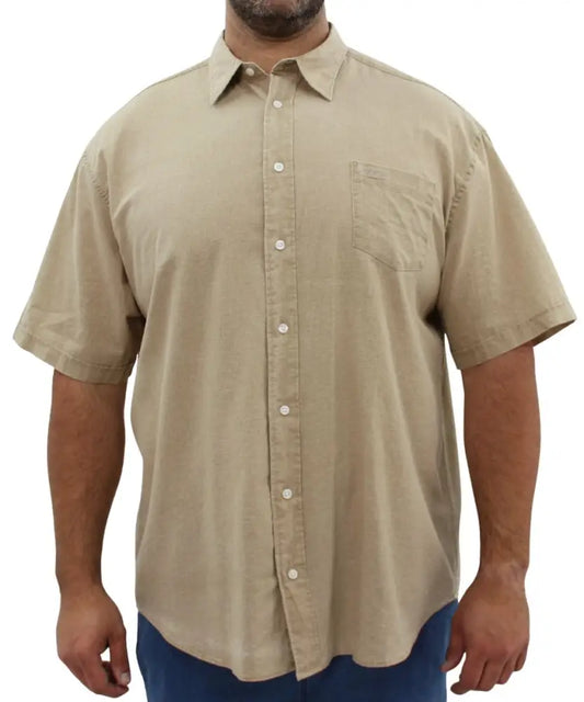 Mens Short Sleeve Linen Shirt
