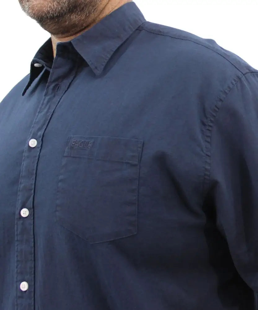 Mens Short Sleeve Linen Shirt | Eagle Clothing | Plus Size | Big & Tall
