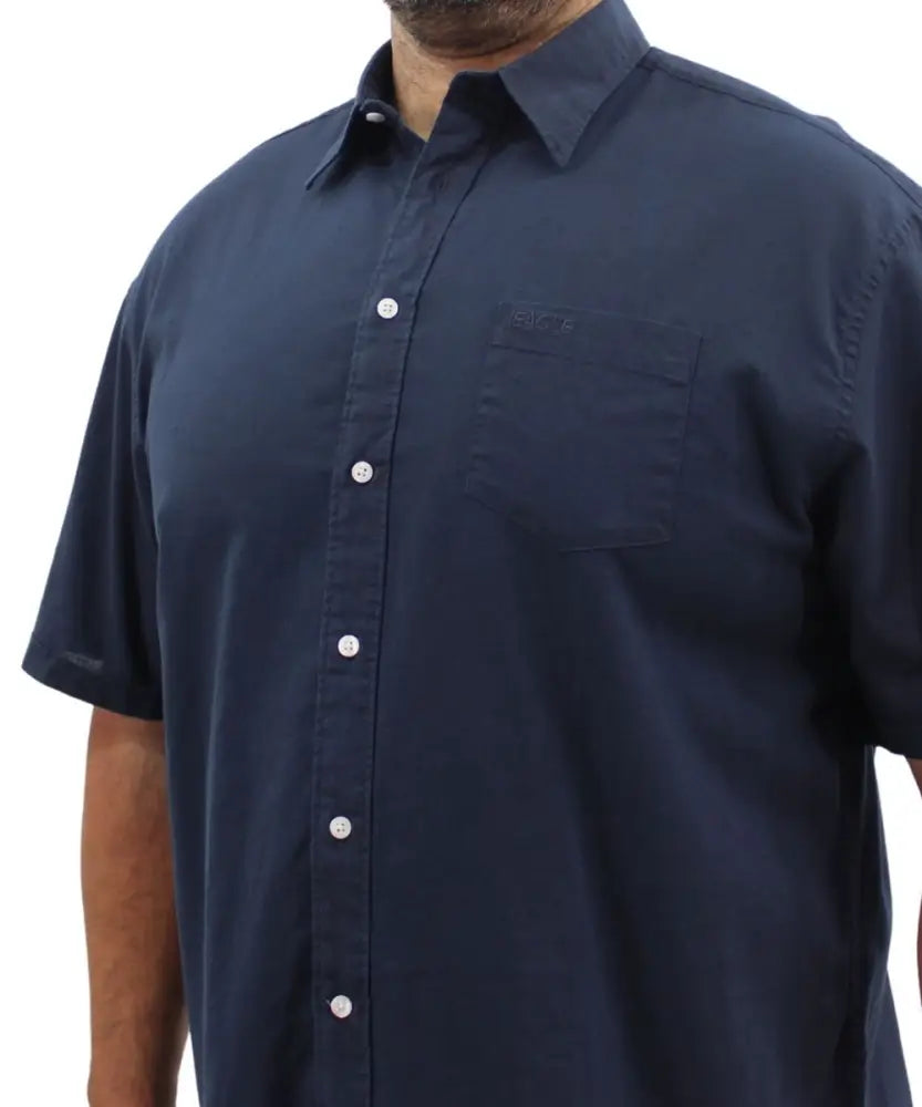 Mens Short Sleeve Linen Shirt | Eagle Clothing | Plus Size | Big & Tall