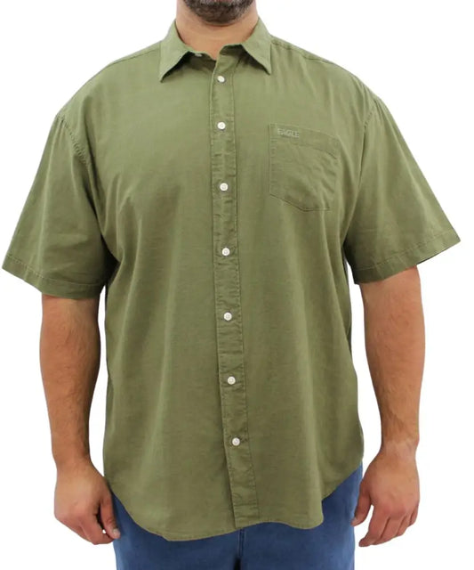 Mens Short Sleeve Linen Shirt