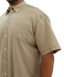 Mens Short Sleeve Linen Shirt