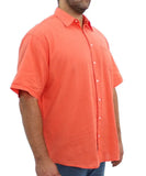 Mens Short Sleeve Linen Shirt