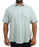 Mens Short Sleeve Mock Linen Shirt | R499.90 | Eagle Clothing | Plus Size | Big & Tall