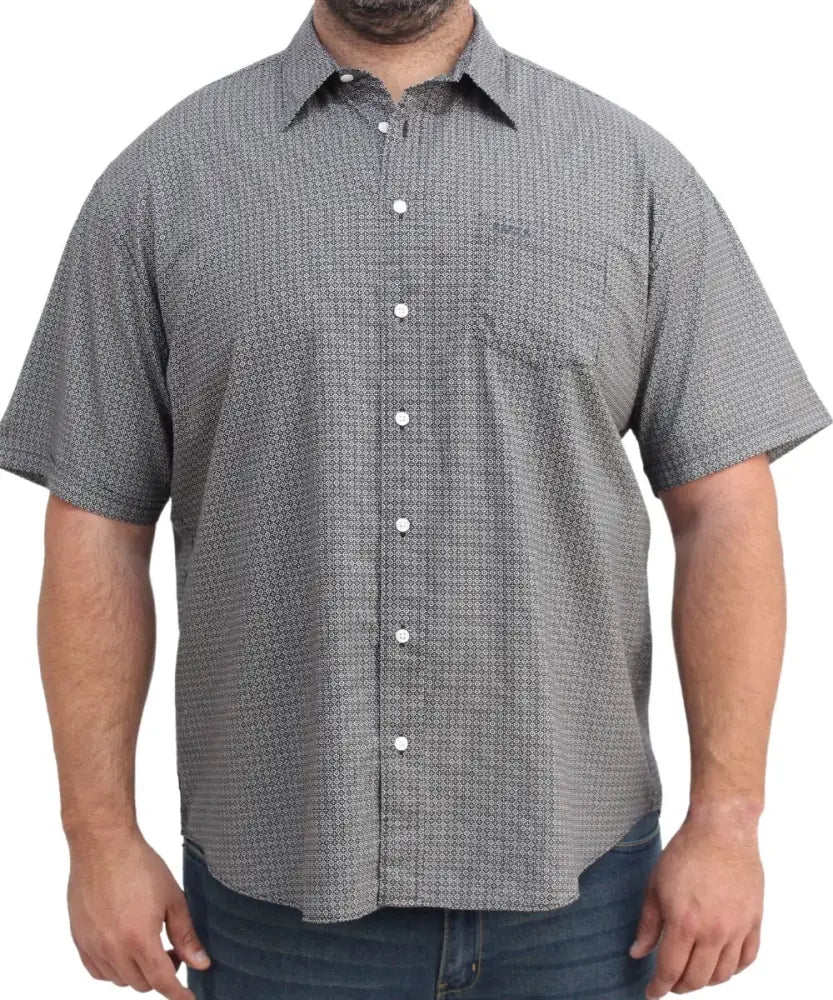 Mens Short Sleeve Printed Geometric Shirt | R499.90 | Eagle Clothing | Plus Size | Big & Tall