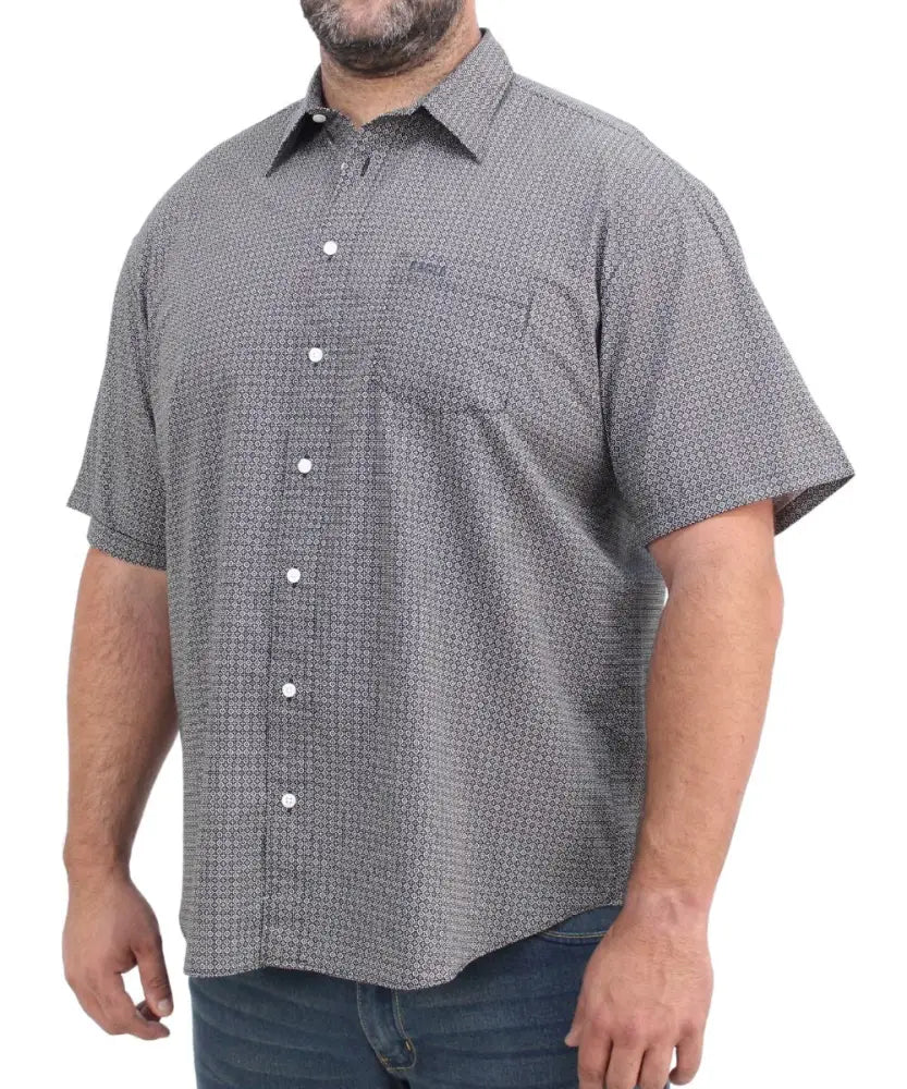 Mens Short Sleeve Printed Geometric Shirt | R499.90 | Eagle Clothing | Plus Size | Big & Tall