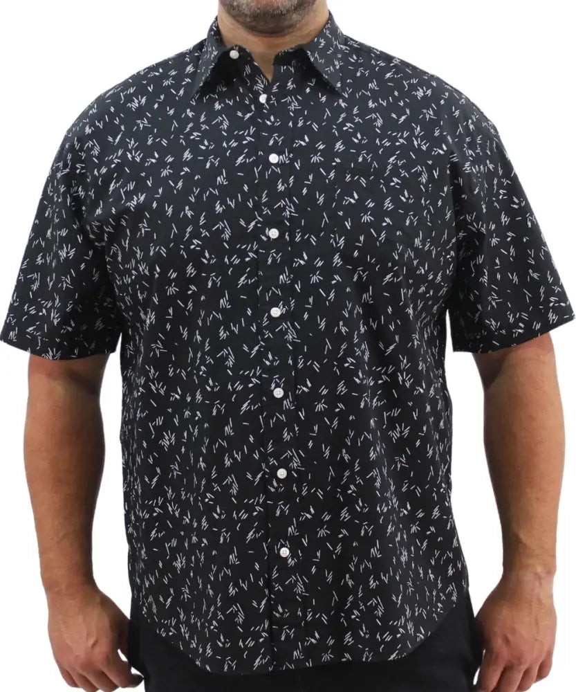 Mens Short Sleeve Printed Shirt | Eagle Clothing | Plus Size | Big & Tall