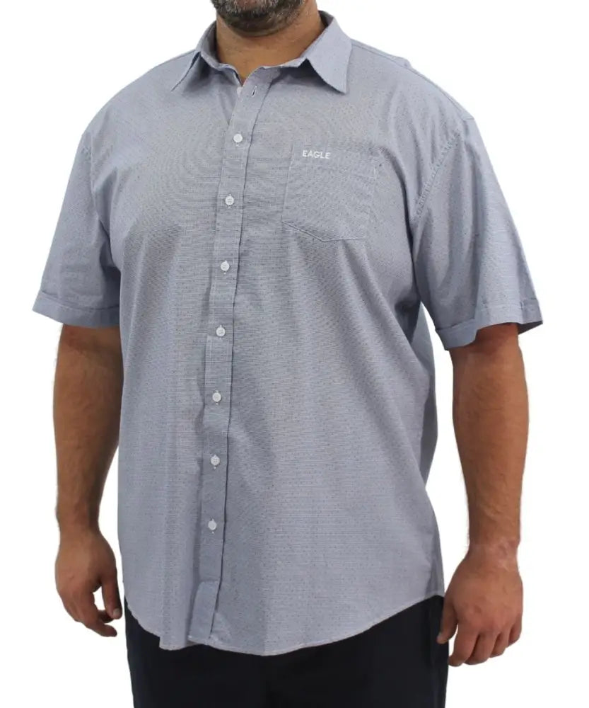 Mens Short Sleeve Printed Shirt | Eagle Clothing | Plus Size | Big & Tall