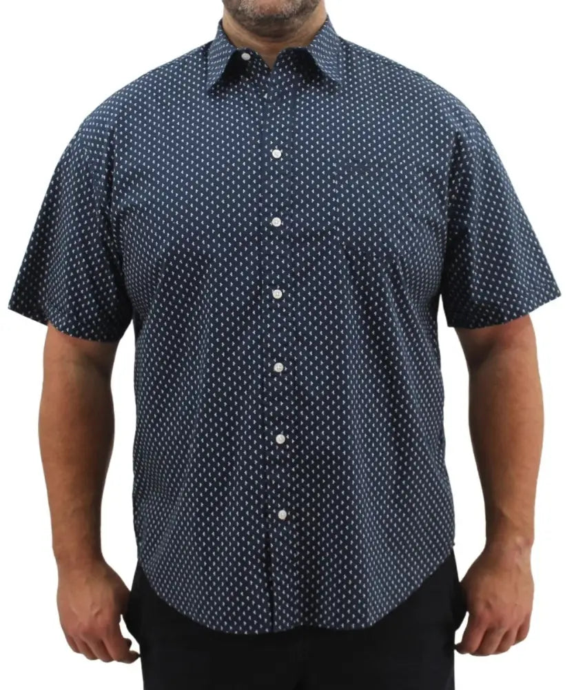 Mens Short Sleeve Printed Shirt | Eagle Clothing | Plus Size | Big & Tall