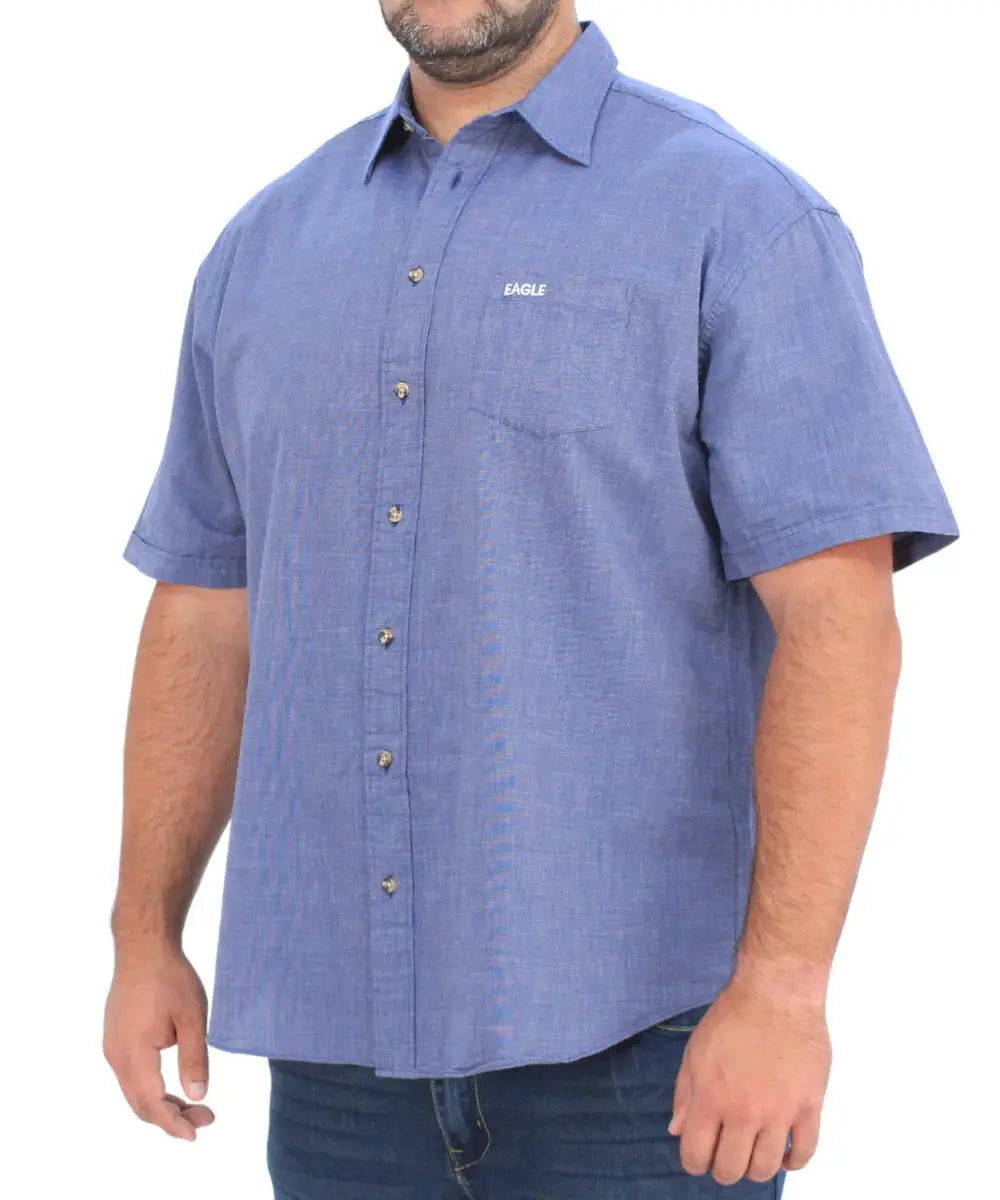Mens Short Sleeve Slub Shirt | R399.90 Eagle Clothing Plus Size Big & Tall