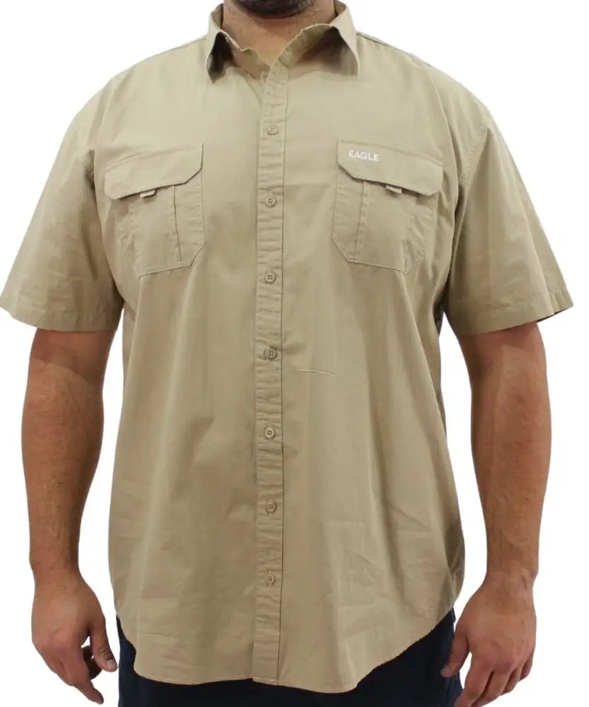 Mens Short Sleeve Soft Bush Shirt | R499.90 | Eagle Clothing | Plus Size | Big & Tall