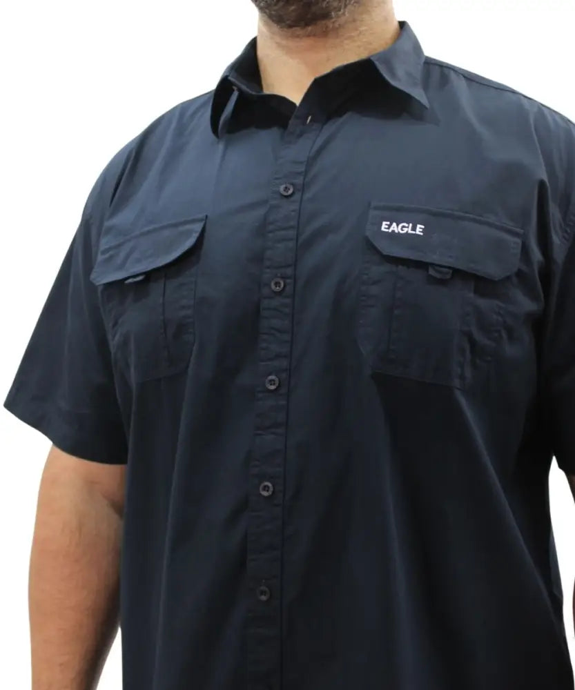 Mens Short Sleeve Soft Bush Shirt | Eagle Clothing | Plus Size | Big & Tall