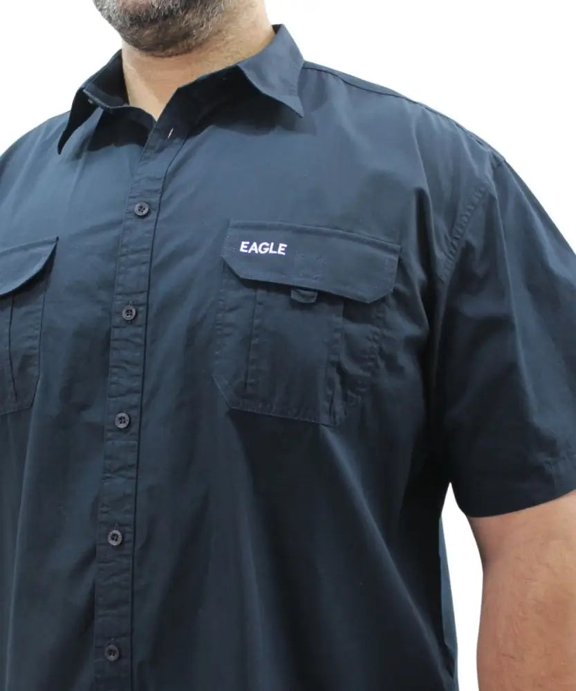 Mens Short Sleeve Soft Bush Shirt | Eagle Clothing | Plus Size | Big & Tall