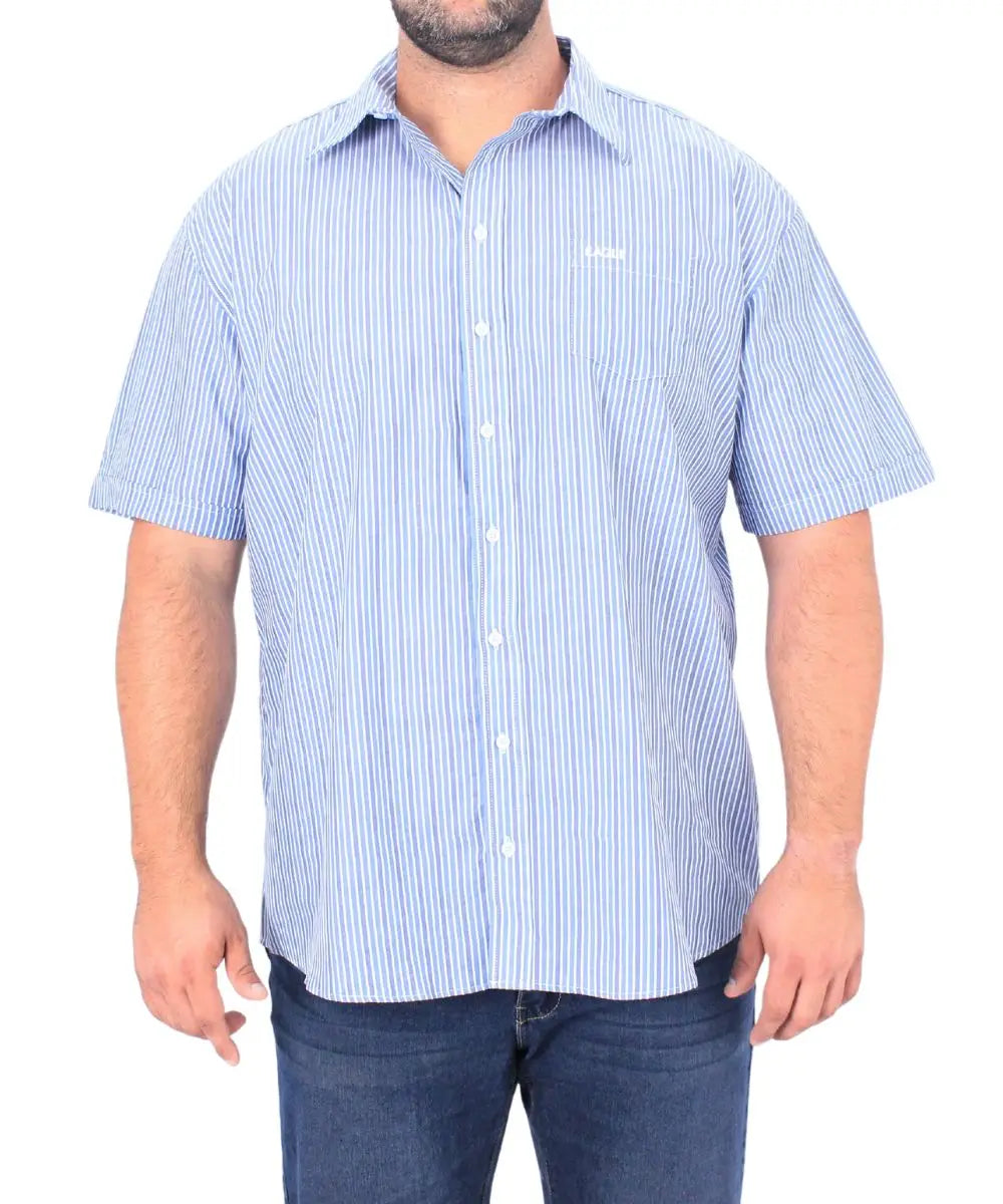 Mens Short Sleeve Stripe Shirt | R319.90 Eagle Clothing Plus Size Big & Tall