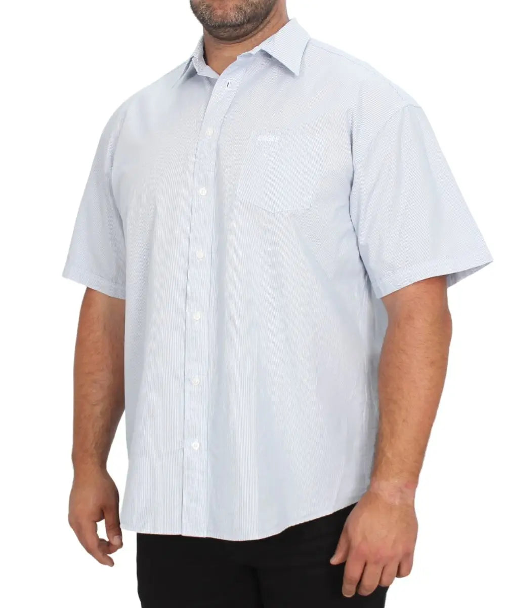 Mens Short Sleeve Stripe Shirt | R429.90 Eagle Clothing Plus Size Big & Tall