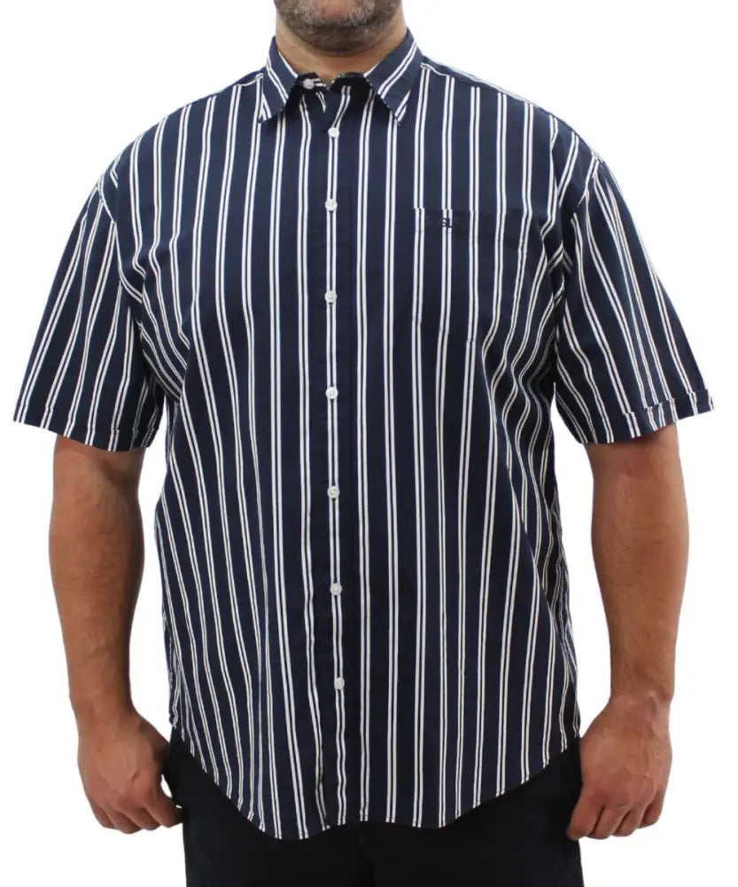 Mens Short Sleeve Stripe Shirt | R499.90 | Eagle Clothing | Plus Size | Big & Tall