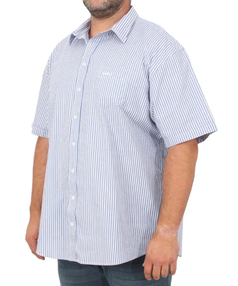Mens Short Sleeve Stripe Shirt | R599.90 | Eagle Clothing | Plus Size | Big & Tall