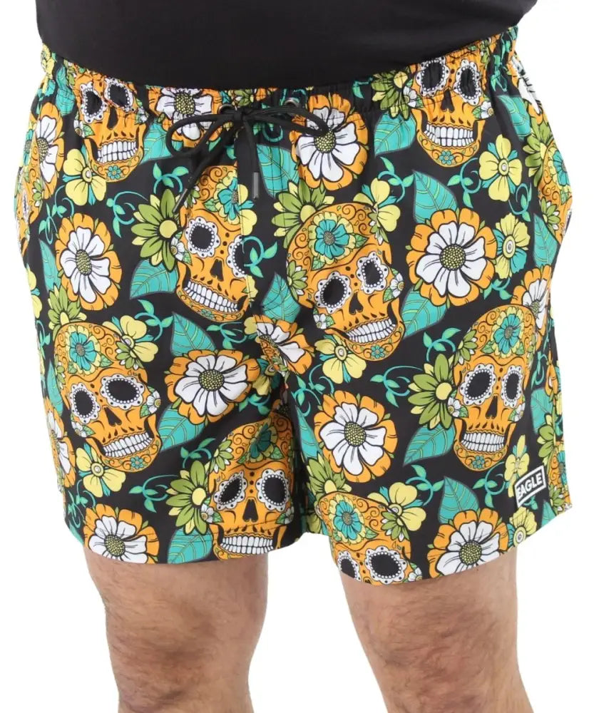 Mens Skull Swim Shorts