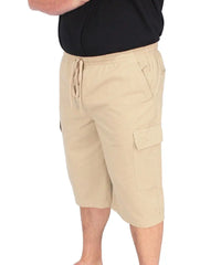 Mens Stretch Longer Cargo Shorts