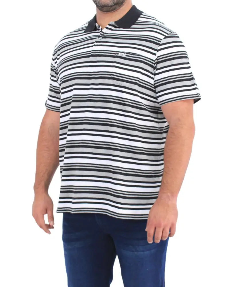 Mens Stripe Golfer | R399.90 Eagle Clothing Plus Size Big & Tall