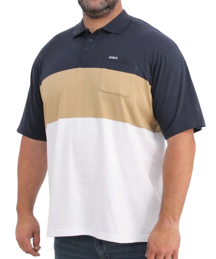 Mens Stripe Golfer | R419.90 | Eagle Clothing | Plus Size | Big & Tall