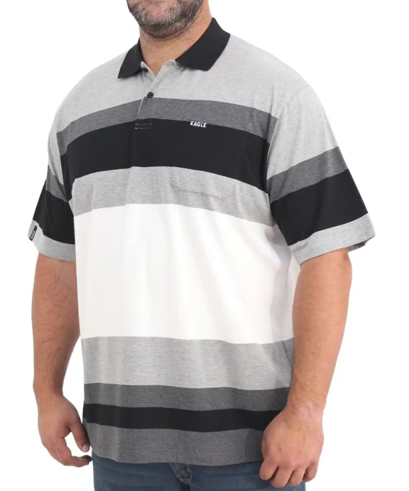 Mens Stripe Golfer | R419.90 | Eagle Clothing | Plus Size | Big & Tall