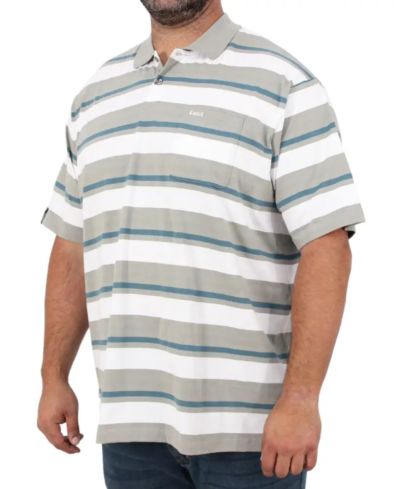 Mens Stripe Golfer | R419.90 | Eagle Clothing | Plus Size | Big & Tall
