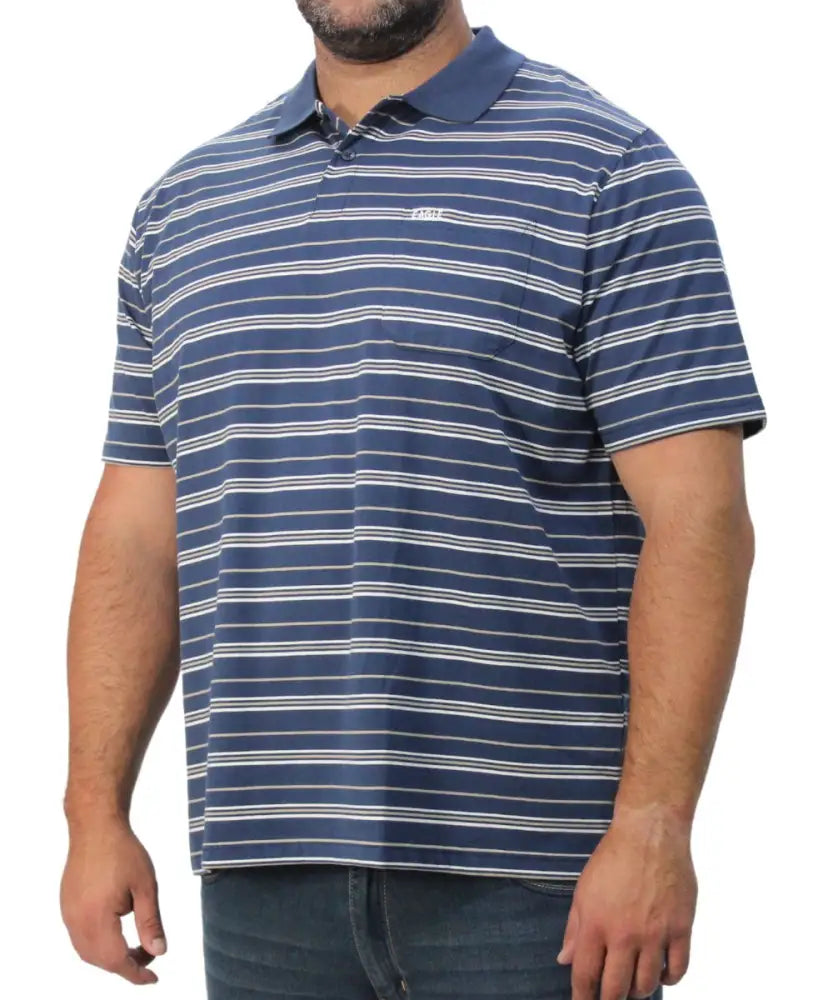 Mens Stripe Golfer | R399.90 | Eagle Clothing | Plus Size | Big & Tall