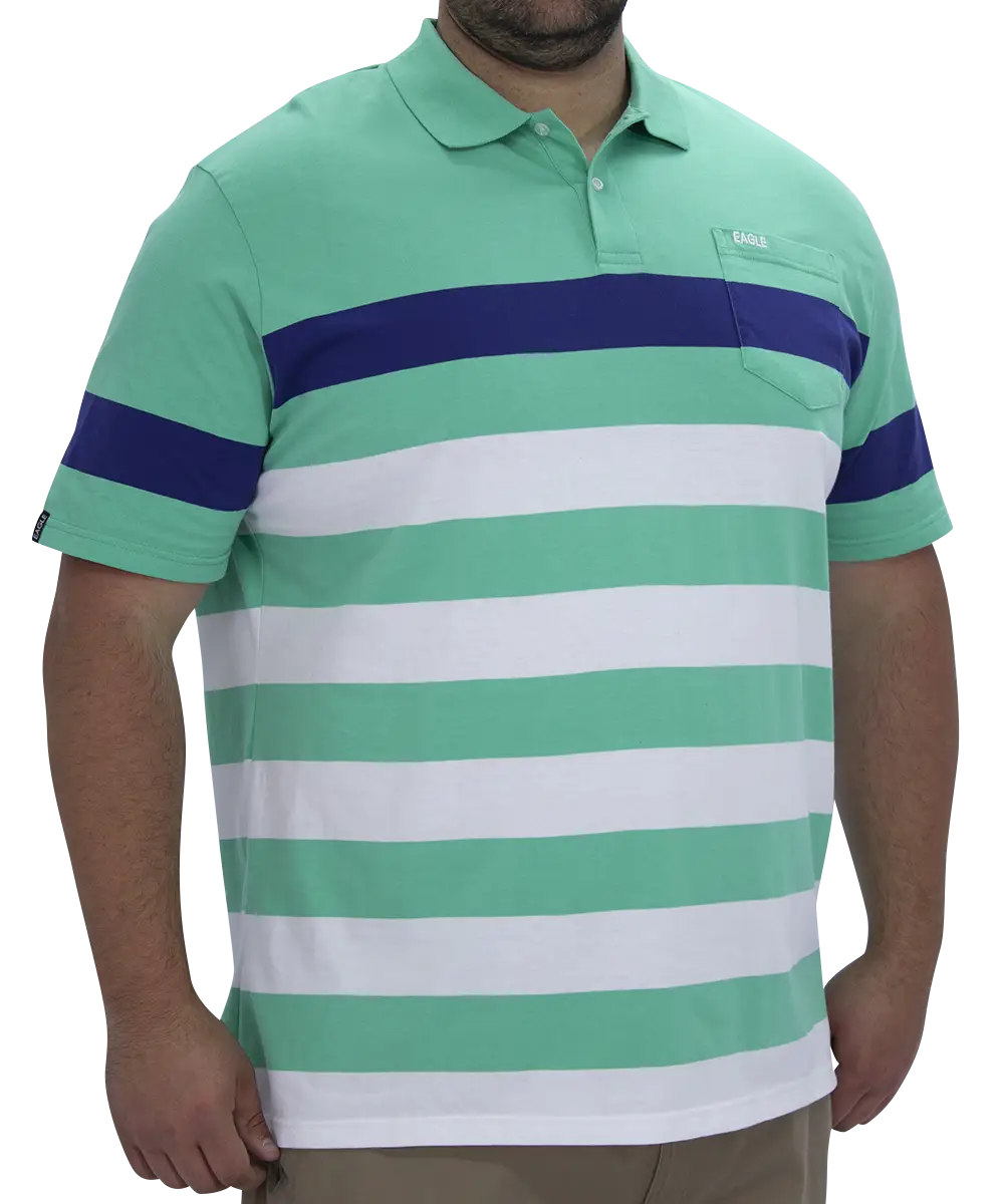 Mens Stripe Golfer | R199.90 Eagle Clothing Plus Size Big & Tall