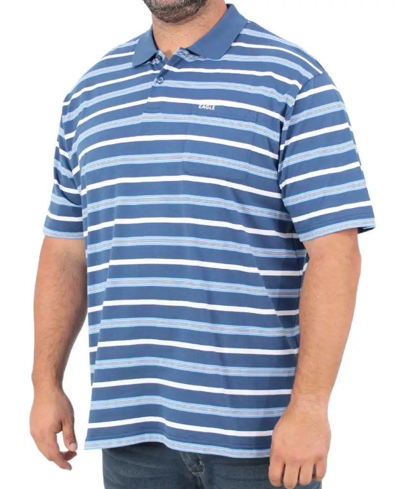 Mens Stripe Golfer | R419.90 | Eagle Clothing | Plus Size | Big & Tall