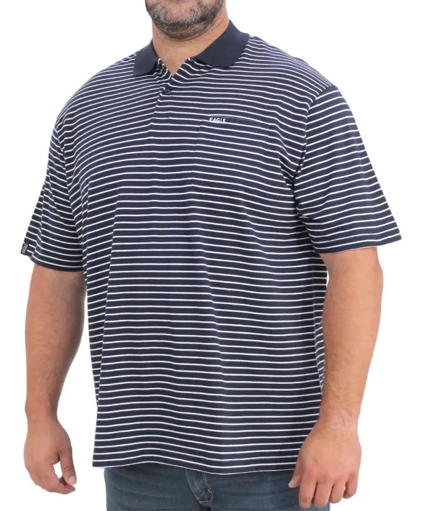 Mens Stripe Golfer | R419.90 | Eagle Clothing | Plus Size | Big & Tall