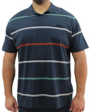 Mens Stripe Golfer | Eagle Clothing | Plus Size | Big & Tall