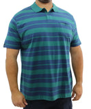 Mens Stripe Golfer | Eagle Clothing | Plus Size | Big & Tall