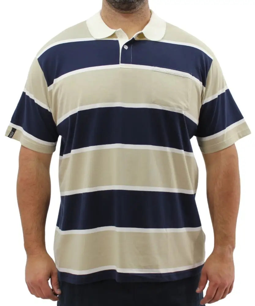 Mens Stripe Golfer | R419.90 | Eagle Clothing | Plus Size | Big & Tall