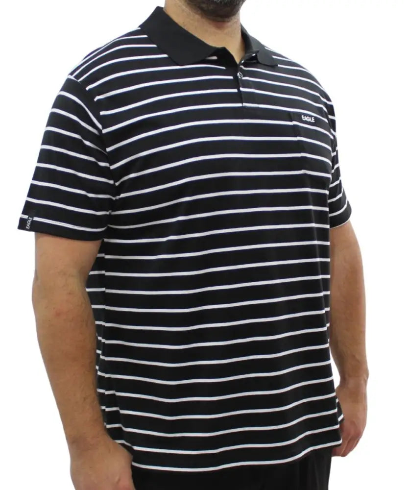 Mens Stripe Golfer | Eagle Clothing | Plus Size | Big & Tall