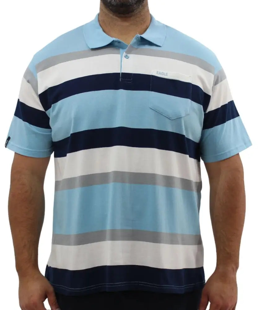 Mens Stripe Golfer | R419.90 | Eagle Clothing | Plus Size | Big & Tall