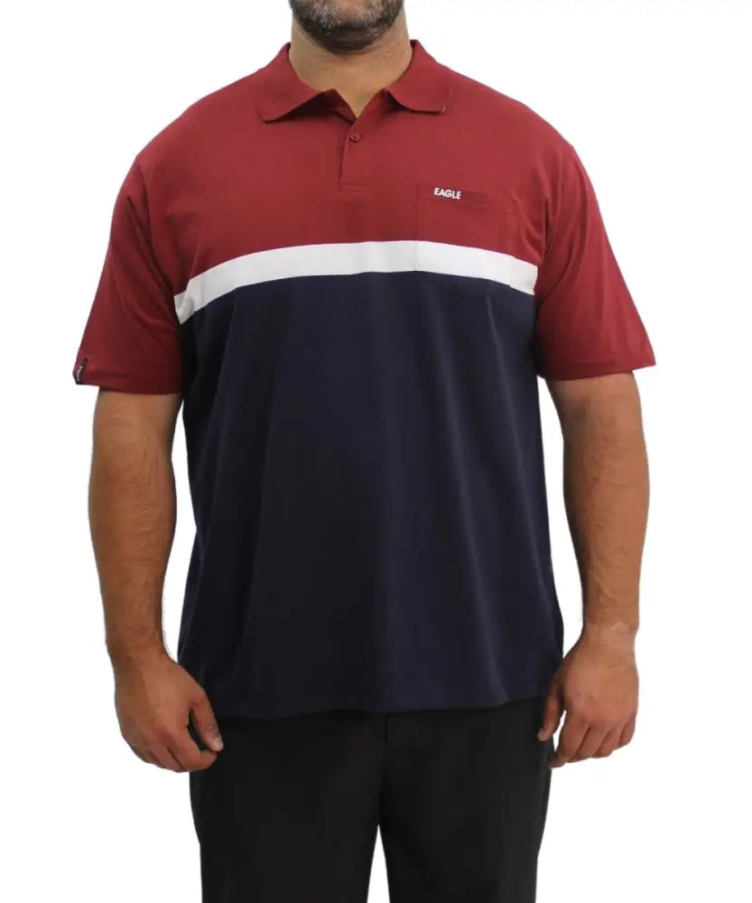 Mens Stripe Golfer | R419.90 | Eagle Clothing | Plus Size | Big & Tall