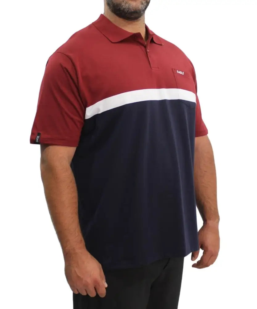 Mens Stripe Golfer | Eagle Clothing | Plus Size | Big & Tall