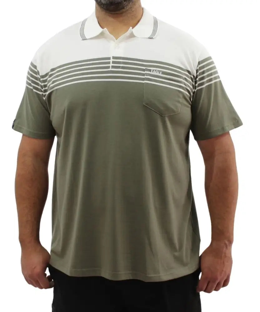 Mens Stripe Golfer | R419.90 | Eagle Clothing | Plus Size | Big & Tall