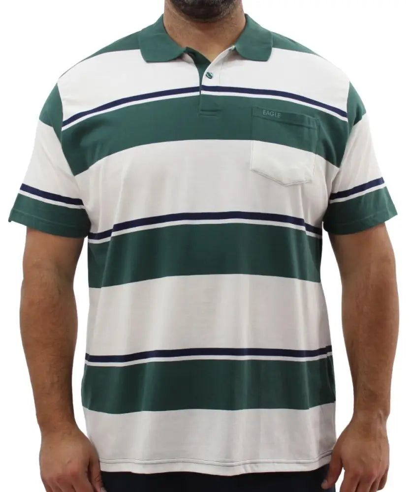 Mens Stripe Golfer | R419.90 | Eagle Clothing | Plus Size | Big & Tall
