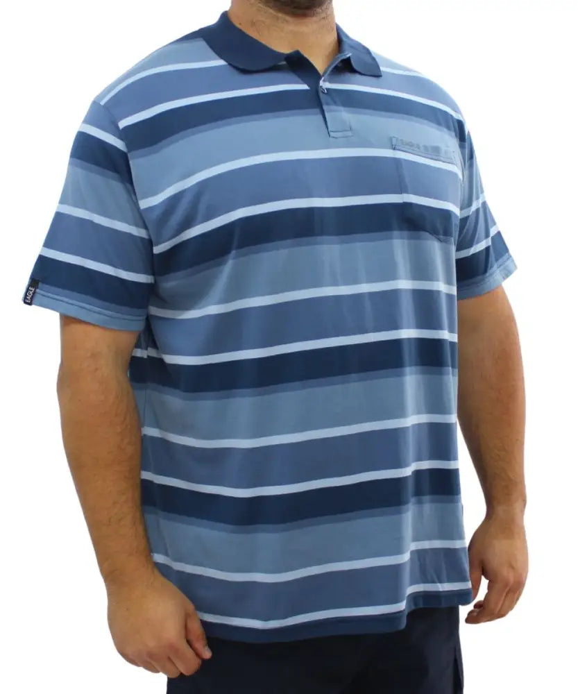 Mens Stripe Golfer | Eagle Clothing | Plus Size | Big & Tall