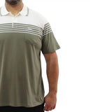 Mens Stripe Golfer | Eagle Clothing | Plus Size | Big & Tall