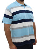 Mens Stripe Golfer | Eagle Clothing | Plus Size | Big & Tall