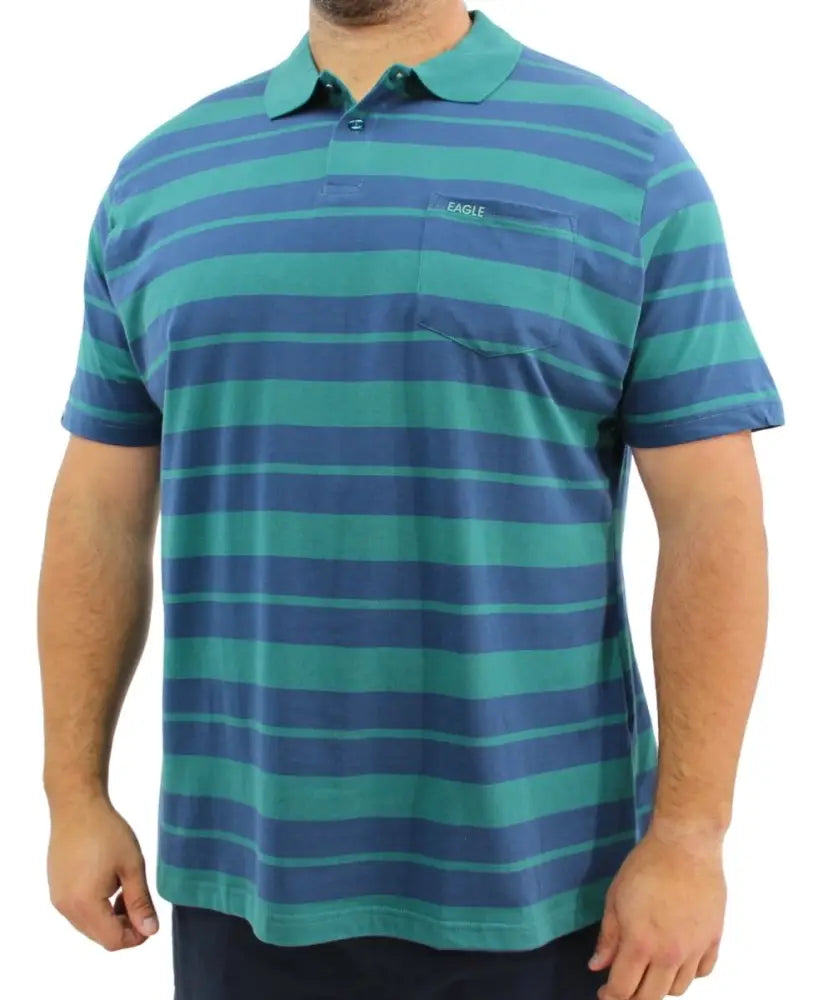 Mens Stripe Golfer | R419.90 | Eagle Clothing | Plus Size | Big & Tall
