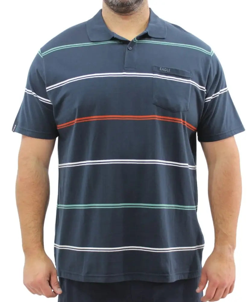 Mens Stripe Golfer | R419.90 | Eagle Clothing | Plus Size | Big & Tall