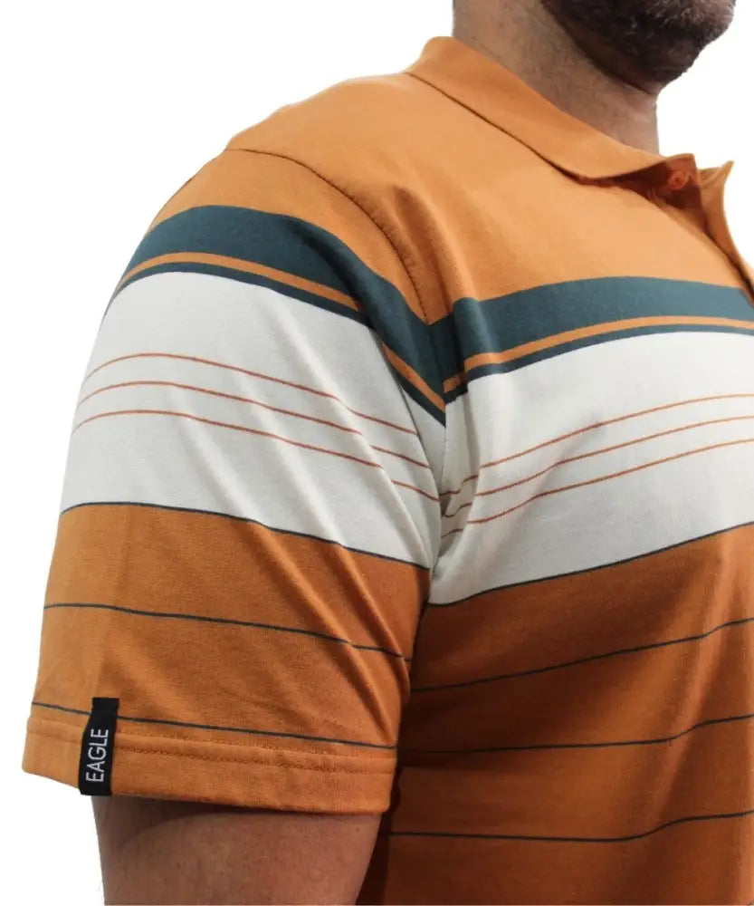 Mens Stripe Golfer | Eagle Clothing | Plus Size | Big & Tall