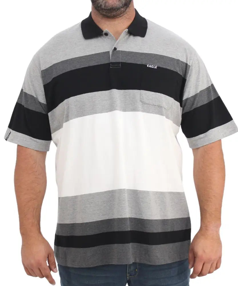 Mens Stripe Golfer | R419.90 | Eagle Clothing | Plus Size | Big & Tall